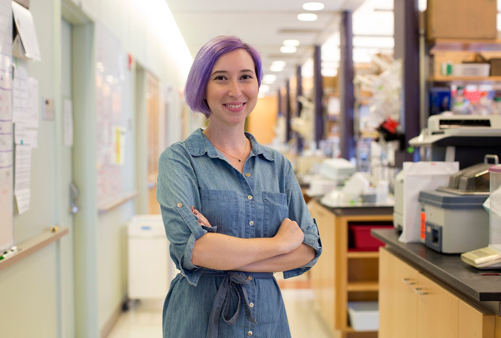 PhD Candidate Jessie Brown in Lab