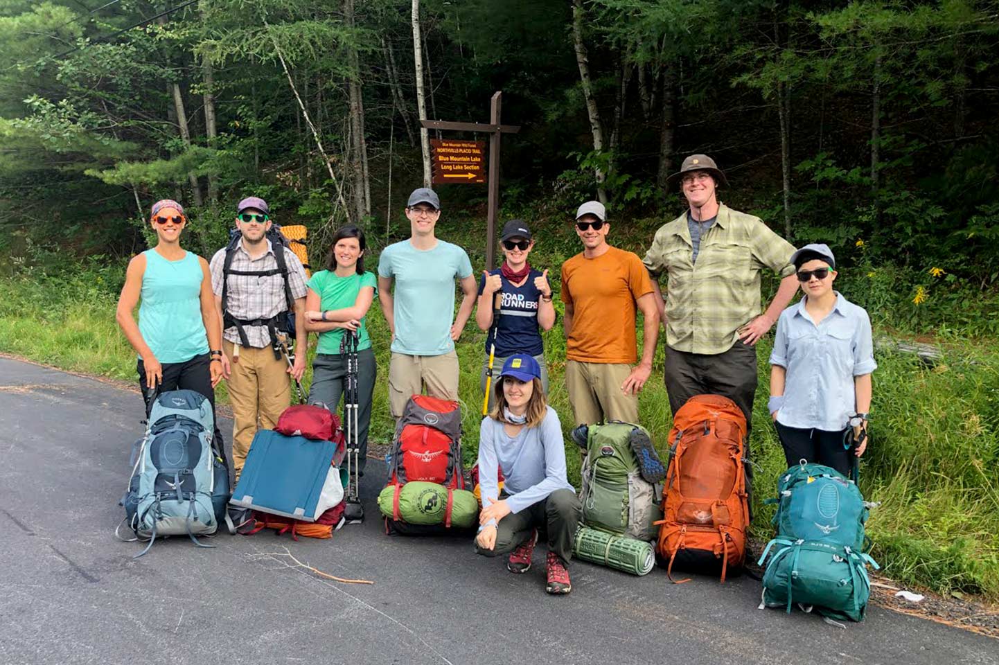 Hikers at the Northville–Placid Trailhead